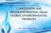 Conclusion  and  recommendation  about  global environmental problem