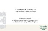 Concepts of privacy in  Japan and New Zealand