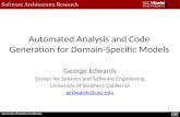 Automated Analysis and Code Generation for Domain-Specific Models