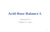 Acid-Base Balance I.