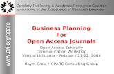 Business Planning For Open Access Journals