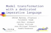 Model transformation with a dedicated imperative language