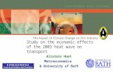 Study on the economic effects of the 2003 heat wave on transport