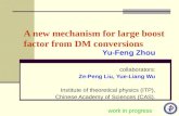 A new mechanism for large boost factor from DM conversions