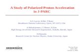 A Study of Polarized Proton Acceleration in J-PARC