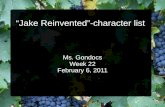 “Jake Reinvented”-character list