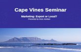 Cape Vines Seminar