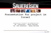 Presentation for project in Israel