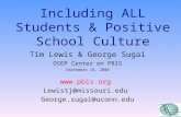 Including ALL Students & Positive School Culture