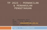 TP 2623 : PERWAKILAN & PENAAKULAN PENGETAHUAN