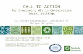 CALL TO ACTION for Overcoming HIV in Conservative Social Settings