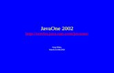 JavaOne 2002 servlet.java.sun/javaone