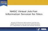 NHSC Virtual Job Fair  Information Session for Sites