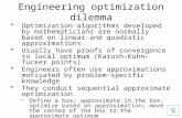 Engineering optimization dilemma