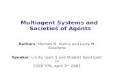 Multiagent Systems and  Societies of Agents