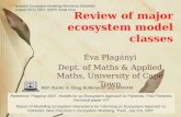 Review of major ecosystem model classes