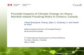 Possible Impacts of Climate Change on Heavy Rainfall-related Flooding Risks In Ontario, Canada