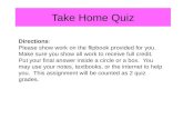 Take Home Quiz