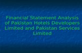 Financial Statement Analysis of Pakistan Hotels Developers Limited and Pakistan Services Limited