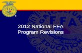 2012 National FFA Program Revisions