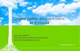 Green public procurement  in Estonia