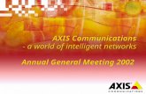 AXIS Communications - a world of intelligent networks Annual General Meeting 2002