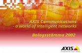 AXIS Communications - a world of intelligent networks Bolagsstämma 2002