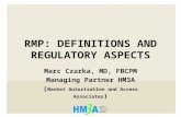 RMP: DEFINITIONS AND REGULATORY ASPECTS
