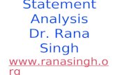 Financial Statement Analysis Dr. Rana Singh ranasingh 98 11 828 987
