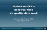 Update on EEA’s near-real time air quality data work Warsaw, 5-6 October 2009 Peder Gabrielsen