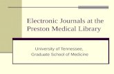 Electronic Journals at the Preston Medical Library