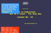 Short Course  Begin to Understand  Qur’an & Salah – The Easy Way Lesson No. 1 2