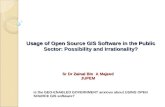 Usage of Open Source GIS Software in the Public  S ector: Possibility and Irrationality?