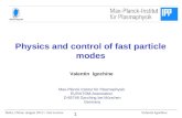 Physics and control of fast particle modes