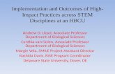 Implementation and Outcomes of High‐ Impact Practices across STEM Disciplines at an HBCU