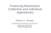 Financing Retirement: Collective and Individual Approaches