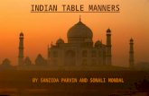 INDIAN TABLE MANNERS