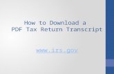 How to Download a  PDF Tax Return Transcript