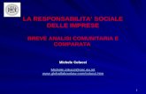 LA RESPONSABILITA’ SOCIALE DELLE IMPRESE BREVE ANALISI COMUNITARIA E COMPARATA  Michele Colucci