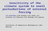 Sensitivity of the climate system to small perturbations of external forcing