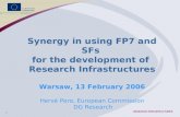 Synergy in using FP7 and SFs  for the development of  Research Infrastructures