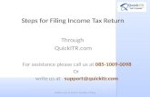 Steps for Filing Income Tax Return
