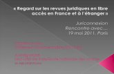 « Regard sur les revues juridiques en libre accès en France et à l’étranger » Juriconnexion
