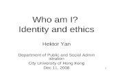 Who am I?  Identity and ethics