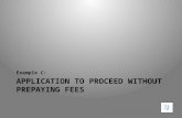 APPLICATION to proceed without prepaying fees