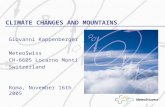 CLIMATE CHANGES AND MOUNTAINS
