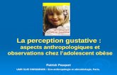 La perception gustative :  aspects anthropologiques et observations chez l’adolescent obèse