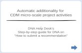 Automatic additionality for  CDM micro-scale project activities