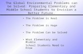 The Problem is Real The Problem is Huge The Problem Can be Solved What Elementary and Middle