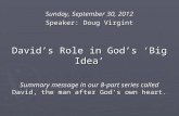 Sunday, September 30, 2012 Speaker: Doug Virgint